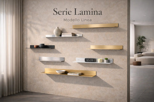 Mensola LAMINA LINEA in metallo – vista generale collezione