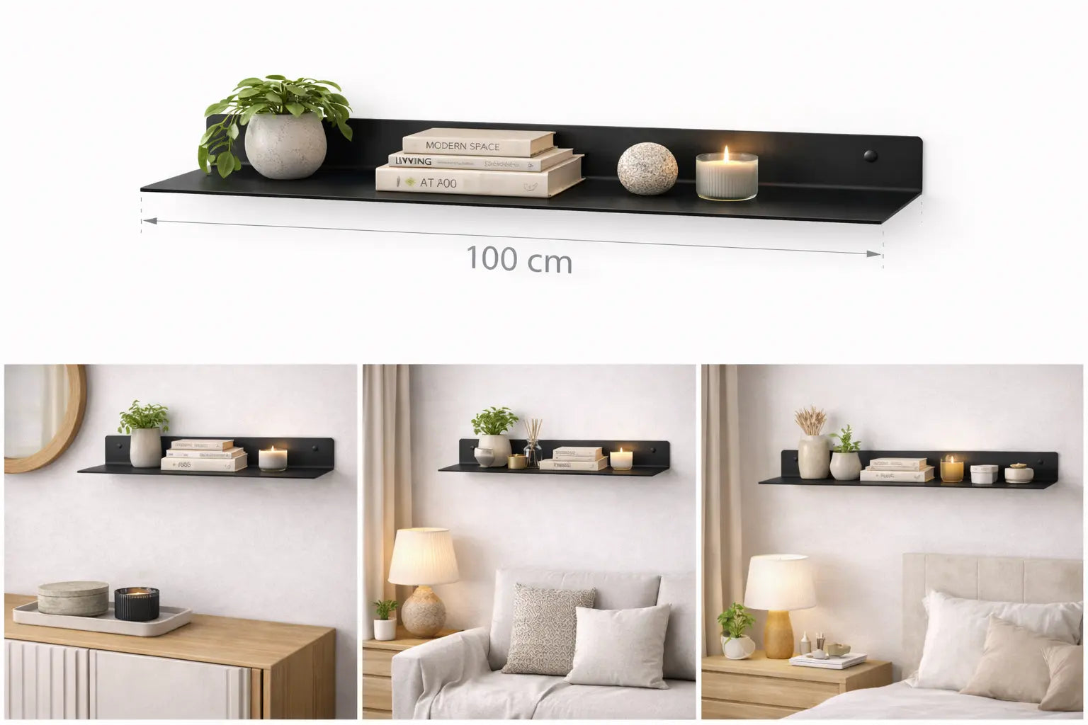 Mensola LINEA in Metallo - Design Minimale Italiano