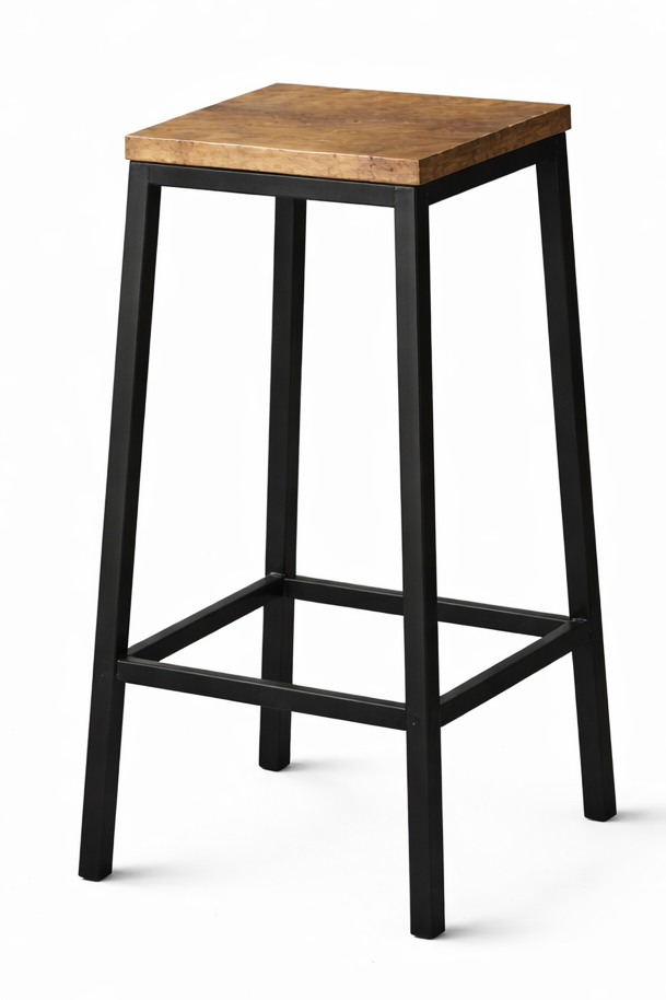 Sgabello Frame in Metallo e Legno