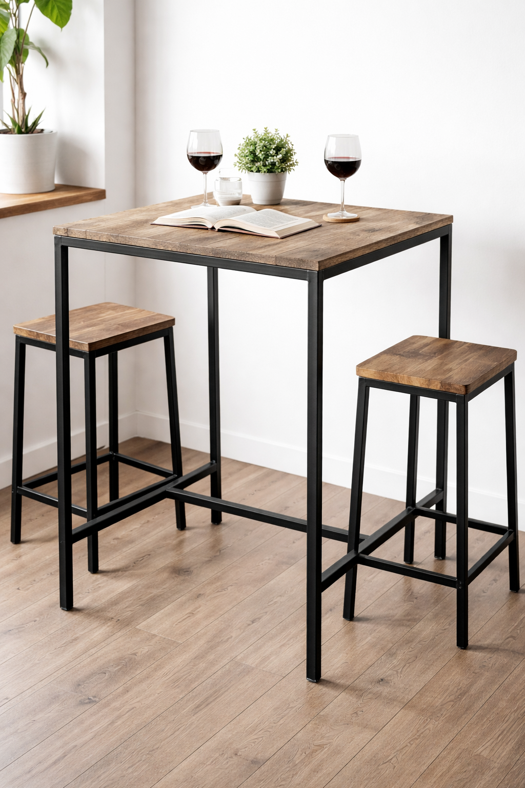 Tavolo serie industrial 80x80xh115