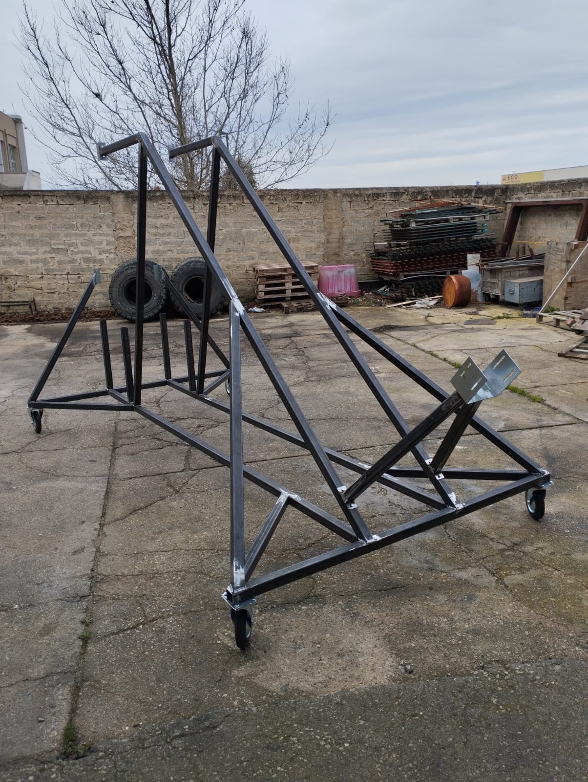 Sistema Tramoggia Sopraelevata Modulare su Carro Mobile